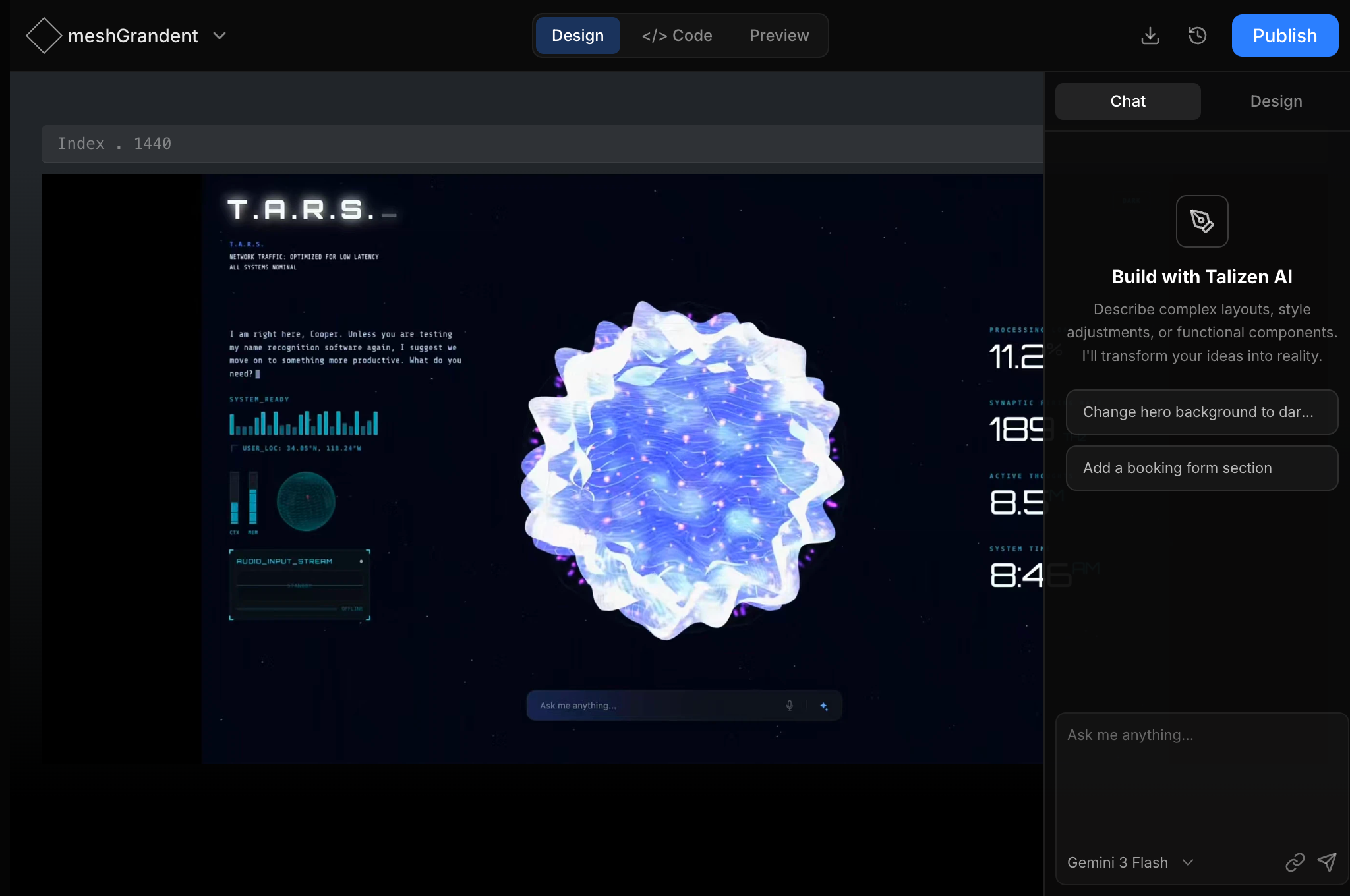 Editor preview