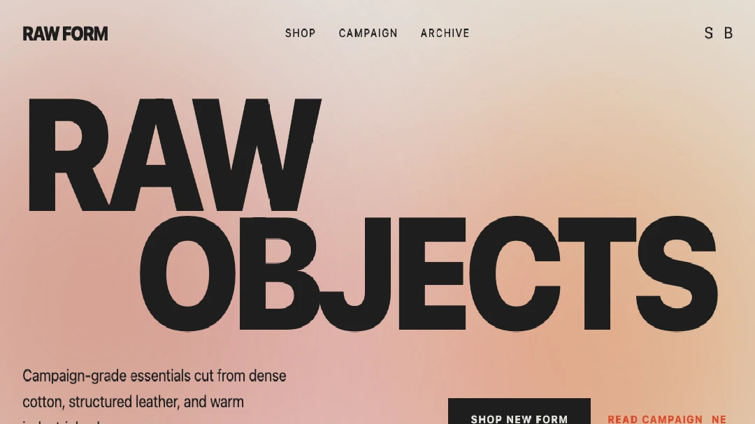 Brutalist E-commerce Page preview