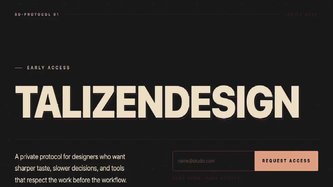 talizenDesign Editorial Waitlist preview