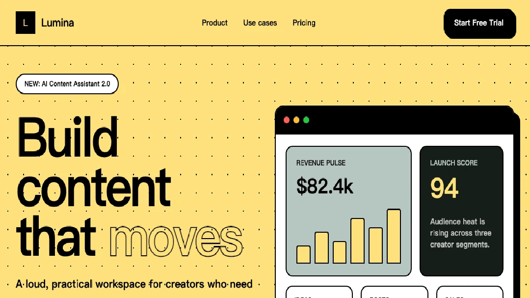 Lumina SaaS Landing Page preview