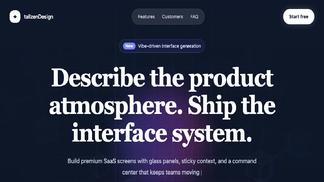 Futuristic SasS Landing Page preview