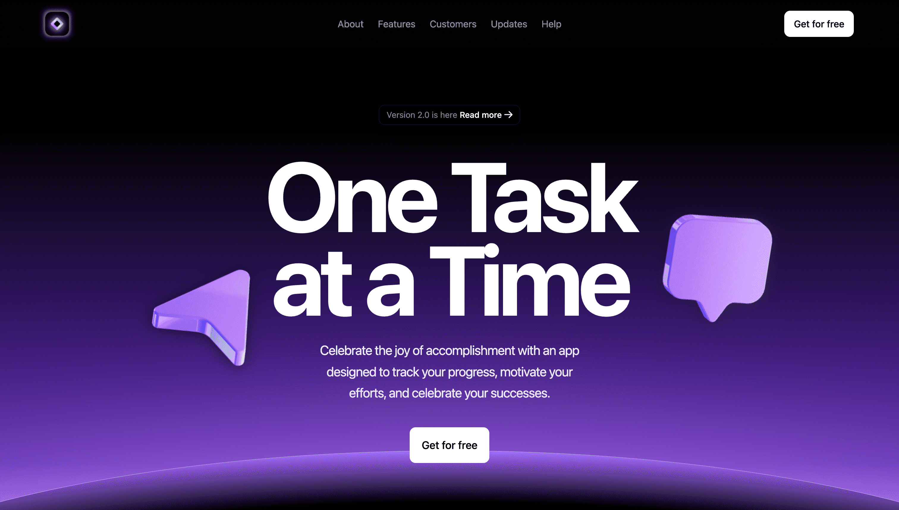 SaaS task management landing page preview
