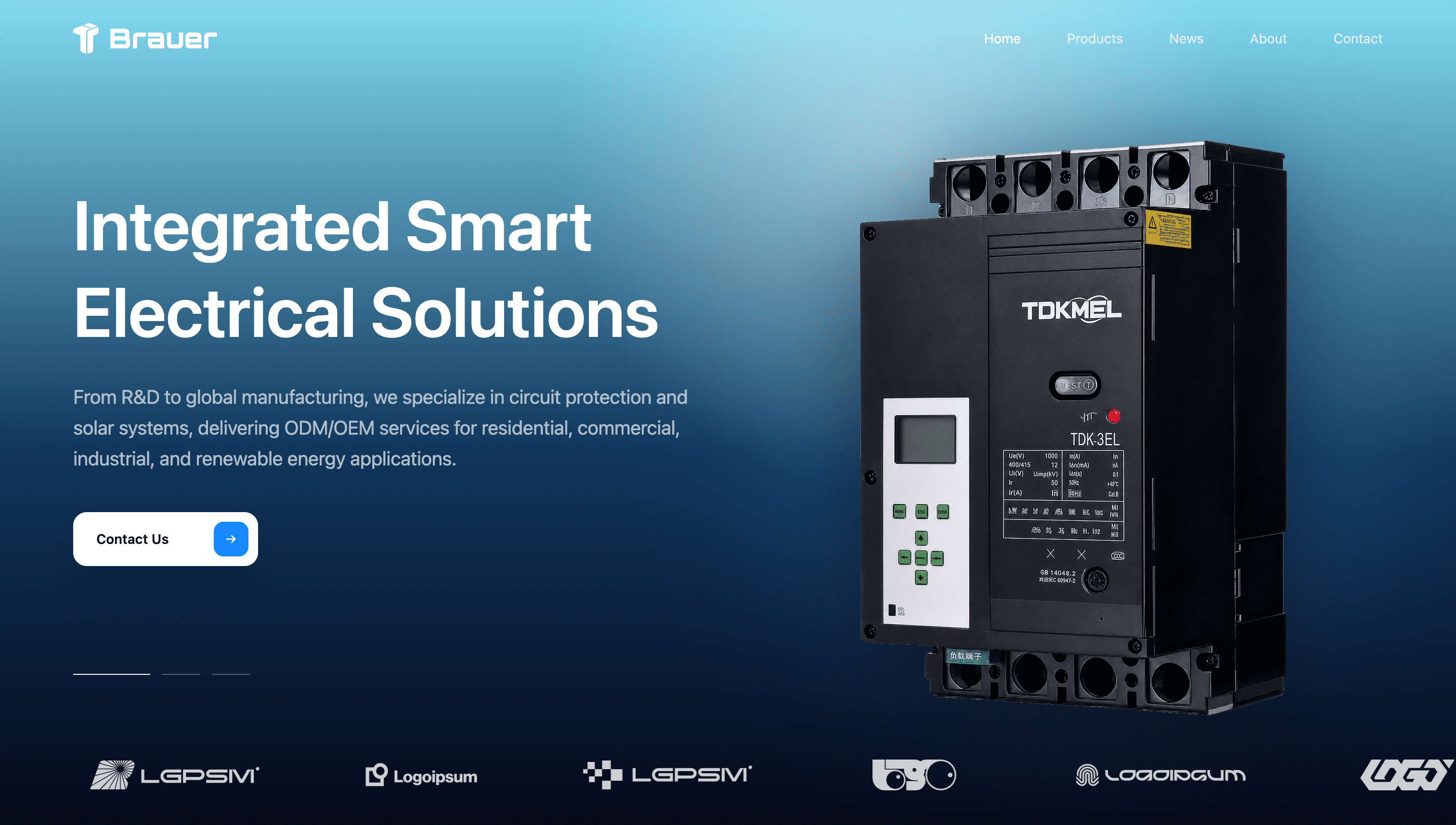  industrial B2B website preview