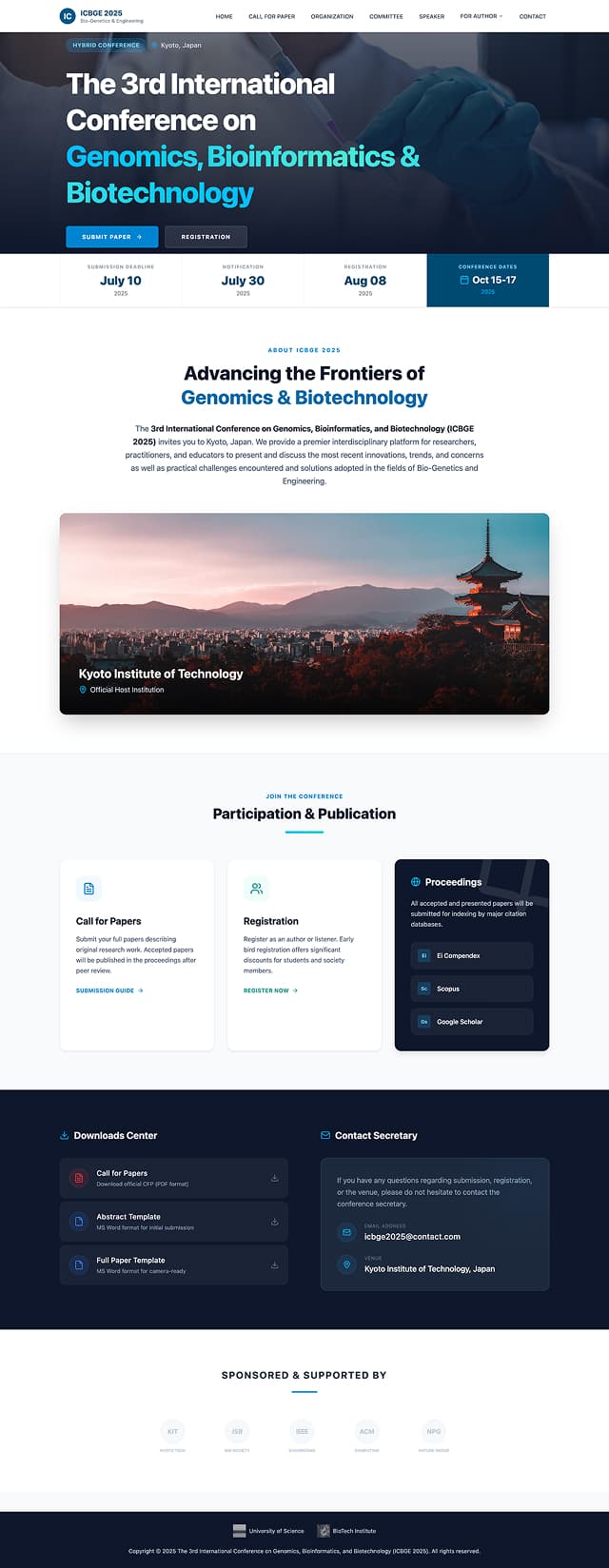 ICBGE 2025 Conference Site