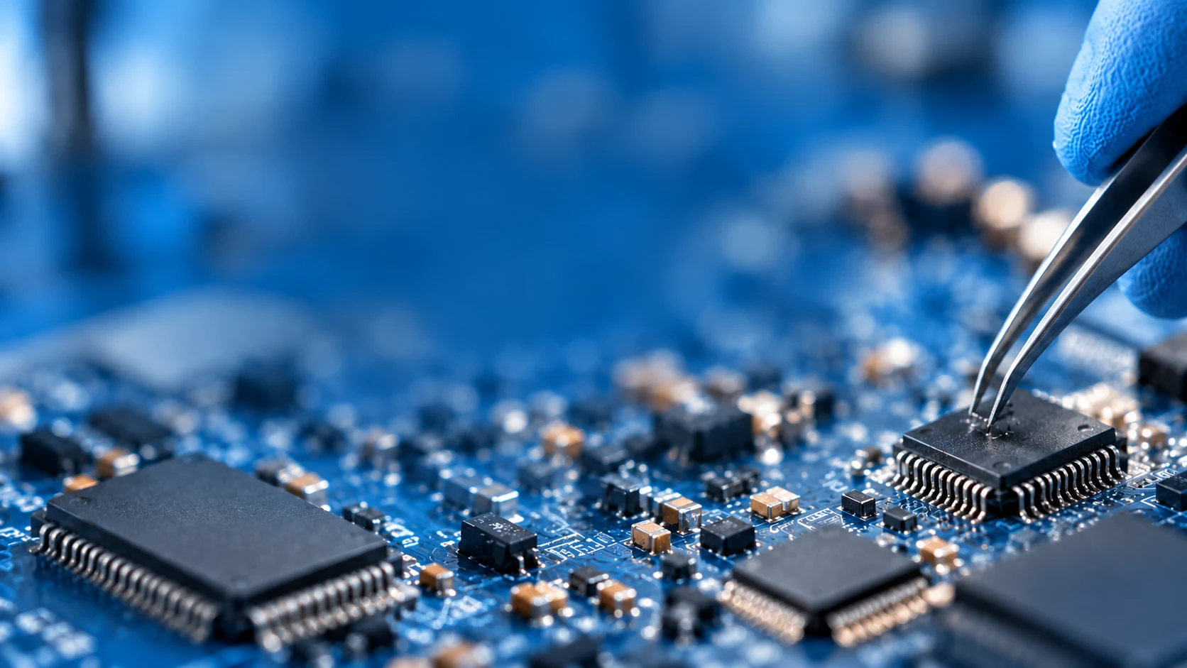 Precision inspection of an electronic component on a circuit board