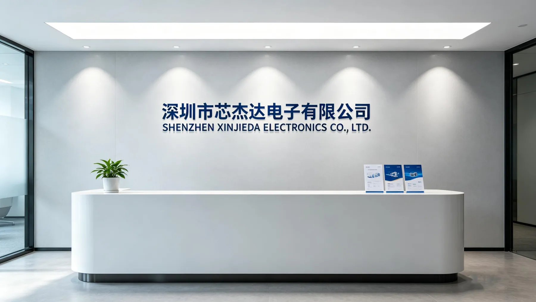 Reception area of Shenzhen XINJIEDA Electronics Co., Ltd.